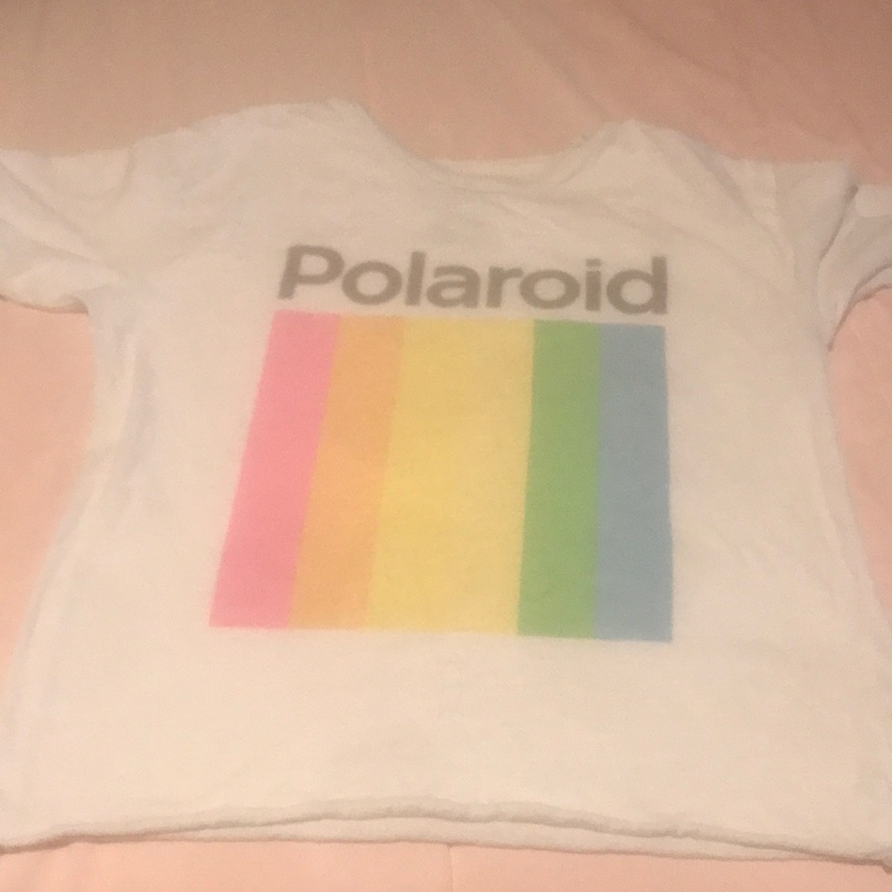 Polaroid cropped shirt